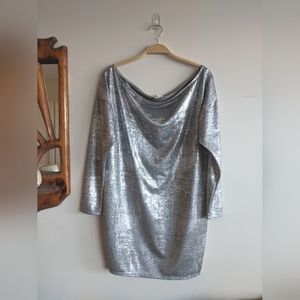 Silence + Noise || Silver Tunic/Mini Dress